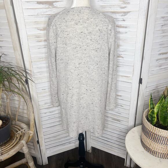 Madewell Women's Donegal Kent Open Cardigan Sweater Flecked Knit Gray Cream S - Picture 12 of 13